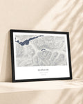 Glen Coe 2D Contour Print – framed contour map print, lifestyle scene