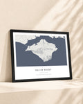 Isle of Wight 2D Contour Print – framed contour map print, lifestyle scene
